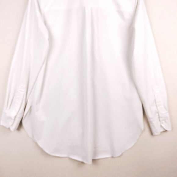 Lysse Shirt Women Medium White Schiffer Button Up Stretch Business Tunic Top EUC - Picture 13 of 15